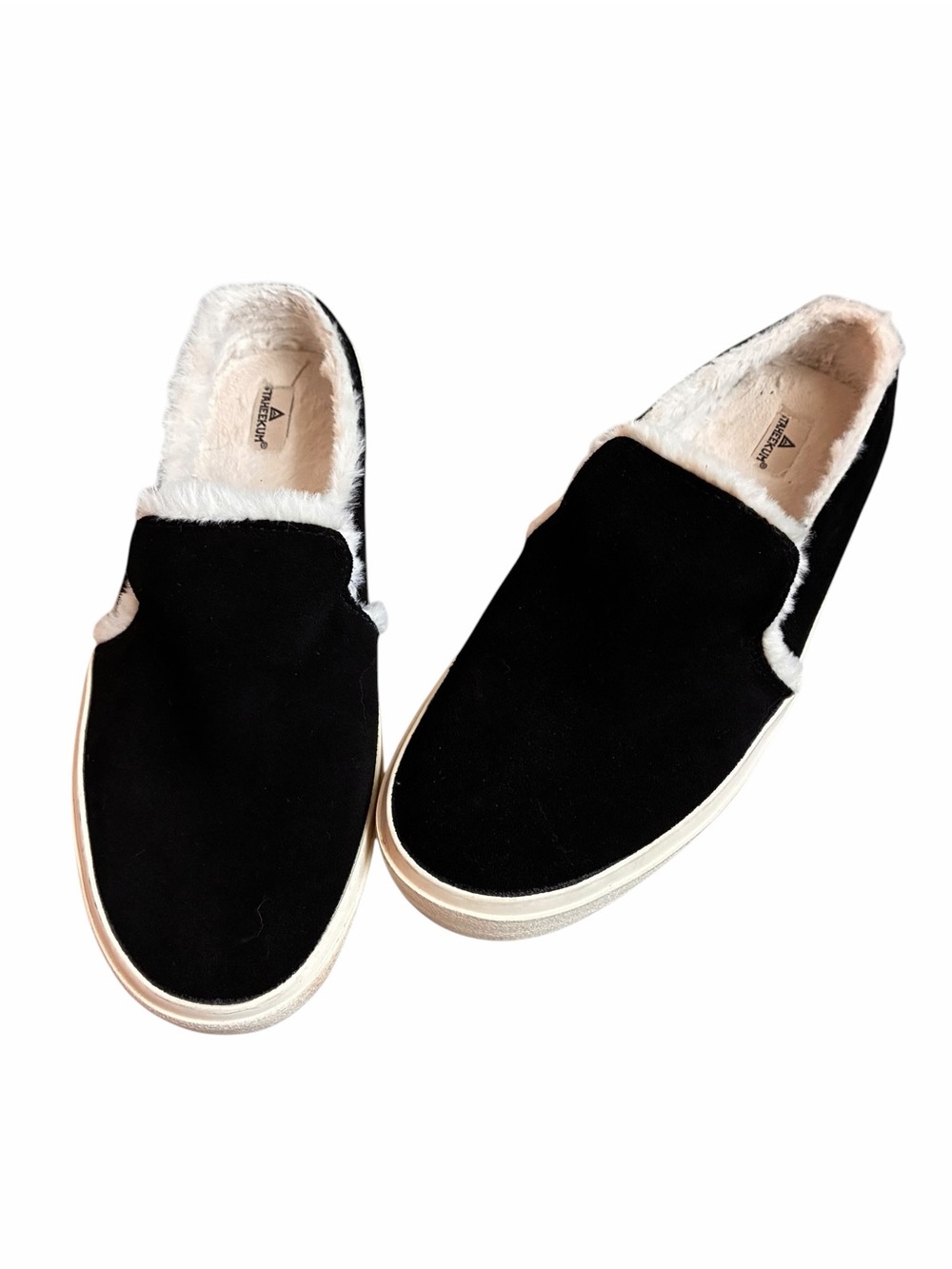 Staheekum Black Suede Fleece Slippers